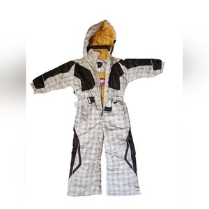 Kids Plaid snowsuit with Hood